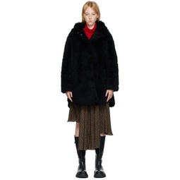 Black Wool Coat 222516F059015