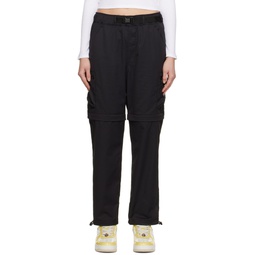 Black Detachable Relaxed Trousers 222546F087007