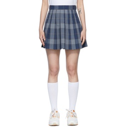 Navy Polyester Mini Skirt 222546F090000