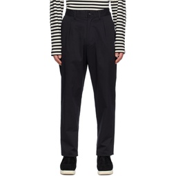 Black One Point Trousers 222546M191005