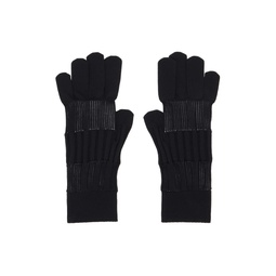 Black Fluted Gloves 222587F012000