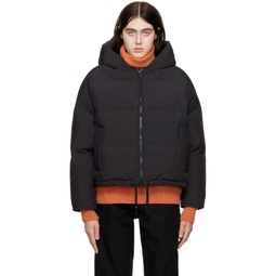 Black Quilted Down Jacket 222594F061032