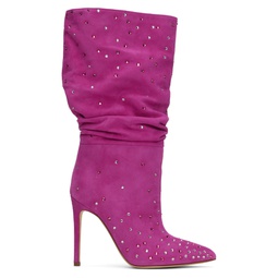 Pink Holly Slouchy Boots 222616F114019