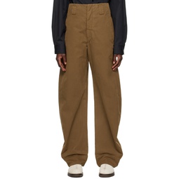 Brown Curved Trousers 222646F087027