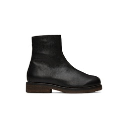 Black Leather Chelsea Boots 222646M255002