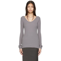 Gray Rayon Sweater 222666F096000