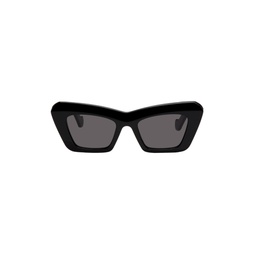 Black Acetate Cat Eye Sunglasses 222677F005025