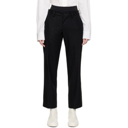 Black Low Rise Trousers 222731F087013