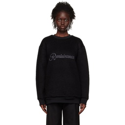 Black Embroidered Sweatshirt 222789F098000
