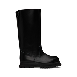 Black Heel Zip Boots 222793F115000