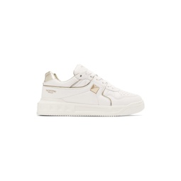 White One Stud Low Top Sneakers 222807M237057