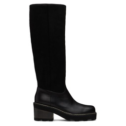 Black Shearling Vylos Boots 222854F115002