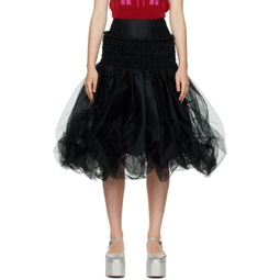Black Elayne Midi Skirt 222943F092005