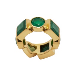 Gold   Green The Shape Ring 222999F024000