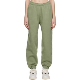 Green Embroidered Lounge Pants 231011F086062