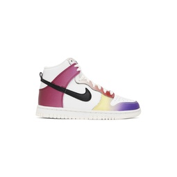 White   Purple Dunk High Sneakers 231011F127024