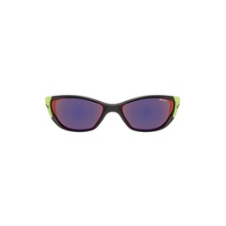 Black   Green  Zone E Sunglasses 231011M134003