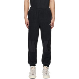 Black Embroidered Lounge Pants 231011M190015