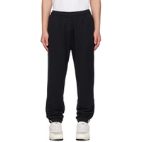 Black Embroidered Lounge Pants 231011M190051