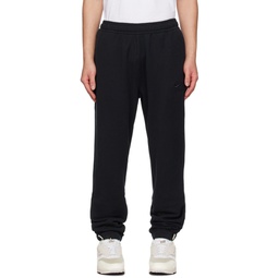 Black Embroidered Lounge Pants 231011M190051