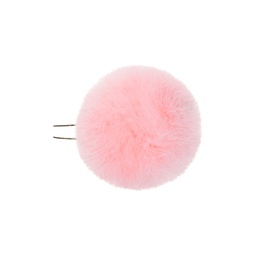 Pink Fuzzy Ball Hair Pin 231014F018001