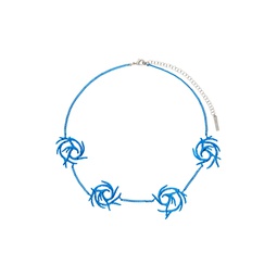 SSENSE Exclusive Blue Mini Coral Twist Necklace 231014M145005