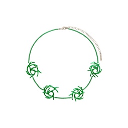 SSENSE Exclusive Green Mini Coral Twist Necklace 231014M145006