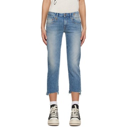 Blue Rips Jeans 231021F069044
