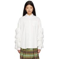 White Multi Pocket Shirt 231021F109008