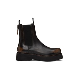 Black Single Stack Chelsea Boots 231021M223001