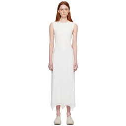 White Lattice Maxi Dress 231023F055003