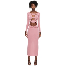 SSENSE Exclusive Pink Top   Maxi Skirt Set 231034F054015