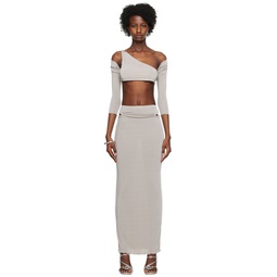 SSENSE Exclusive Gray Camisole   Maxi Skirt Set 231034F055012