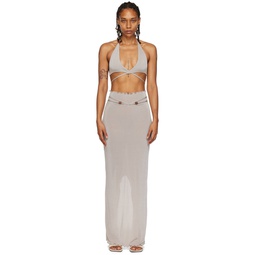 SSENSE Exclusive Gray Camisole   Maxi Skirt Set 231034F055018