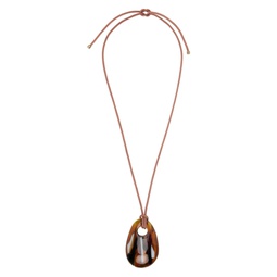 Brown Cord Necklace 231048M145000