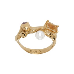 SSENSE Exclusive Gold Menage Ring 231069F011003
