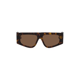 Tortoiseshell Angled Sunglasses 231072F005002