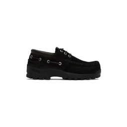 Black Vibram Sole Boat Shoes 231072M239000