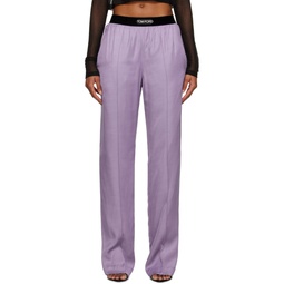 Purple Pinched Seam Lounge Pants 231076F086004