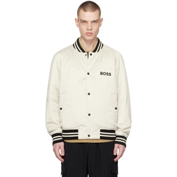 Off White Stripes Insulated Bomber Jacket 231085M180032
