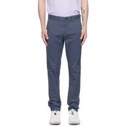 Navy Slim Fit Trousers 231085M191015