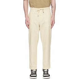Off White Drawstring Trousers 231085M191024