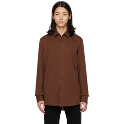 Brown Slim Fit Shirt 231085M192001