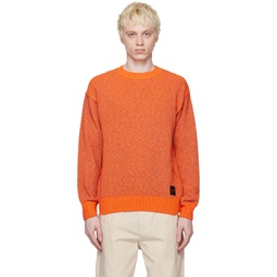 Orange Relaxed Fit Sweater 231085M201007