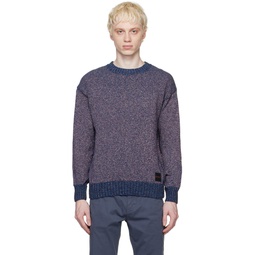 Navy Relaxed Fit Sweater 231085M201008