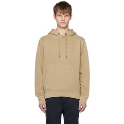Tan Relaxed Fit Hoodie 231085M202035