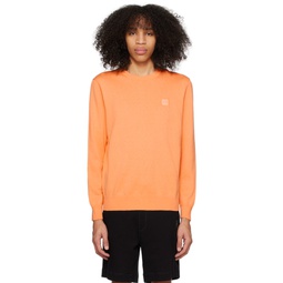 Orange Patch Sweater 231085M204033