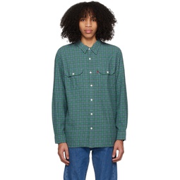 Green   Blue Jackson Shirt 231099M192007