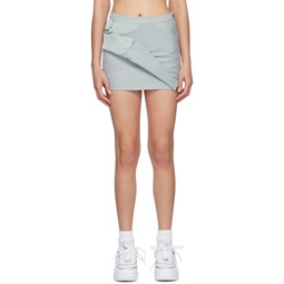 Gray Asymmetric Miniskirt 231107F090000