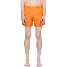 Orange Drawstring Swim Shorts 231111M208006